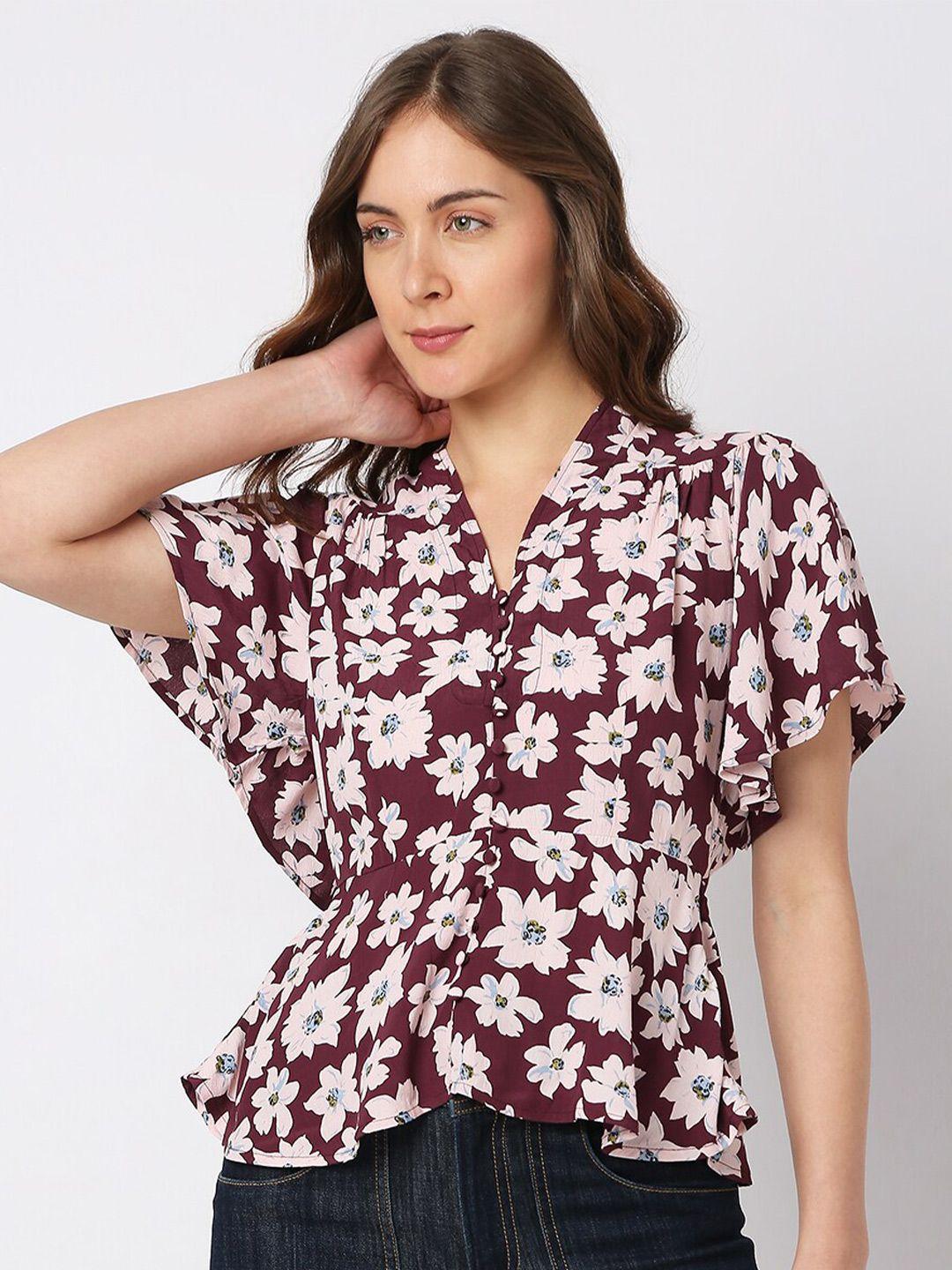 vero moda floral printed top