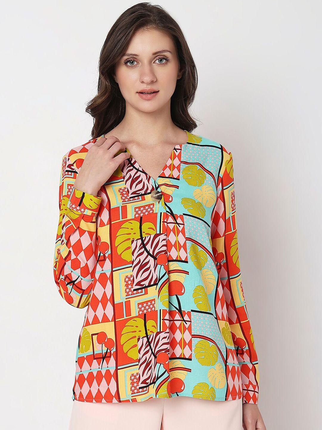 vero moda geometric printed regular top