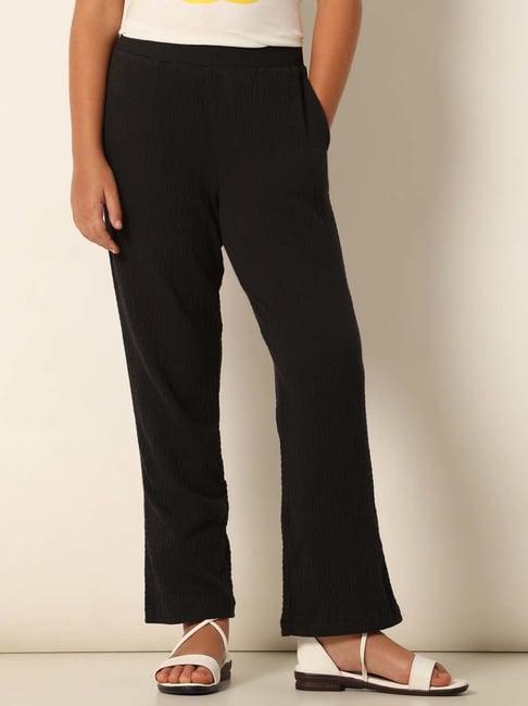 vero moda girl anthracite black bootcut fit pants