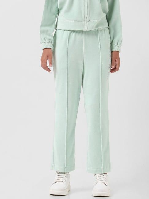 vero moda girl green solid pants