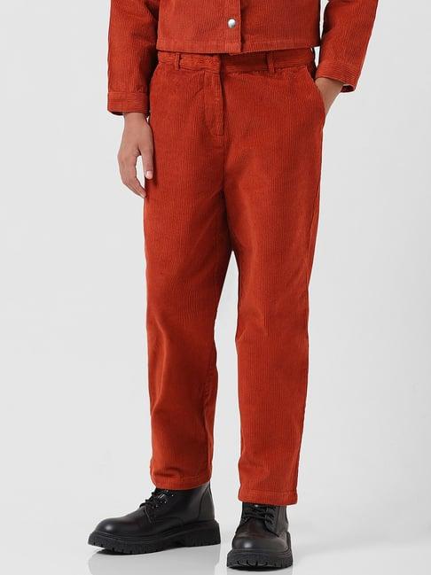 vero moda girl red textured pants