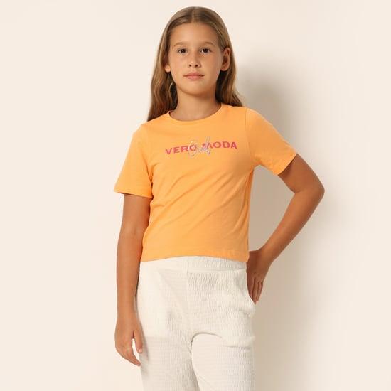 vero moda girls printed regular t-shirt