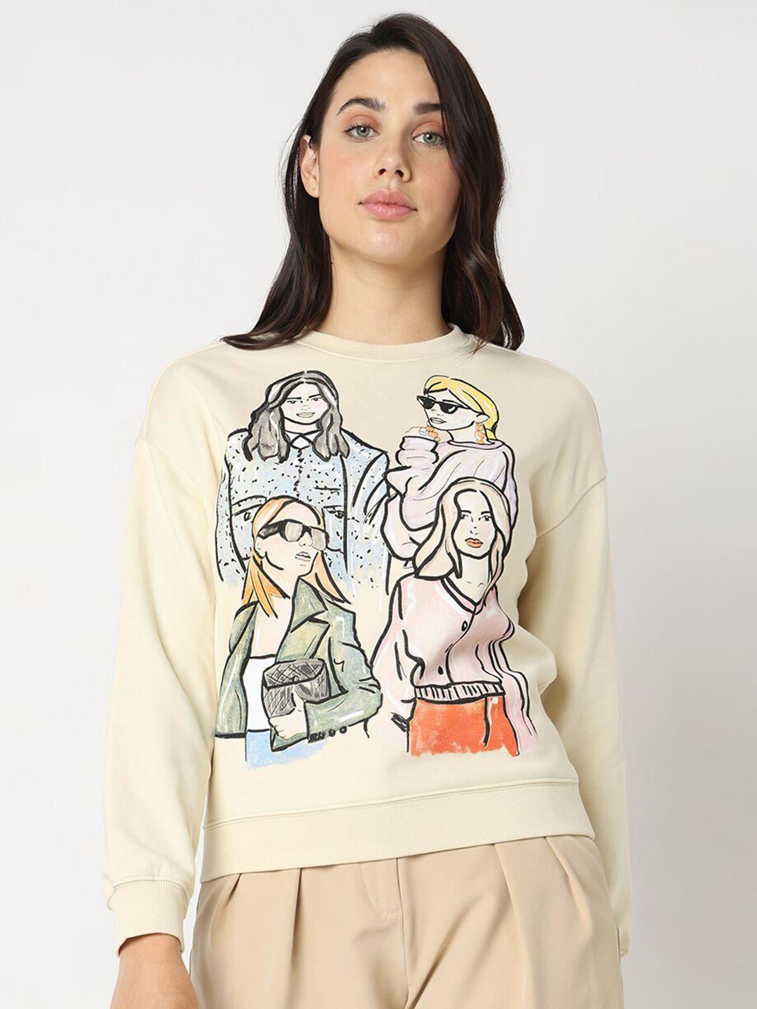 vero moda graphic printed pullover