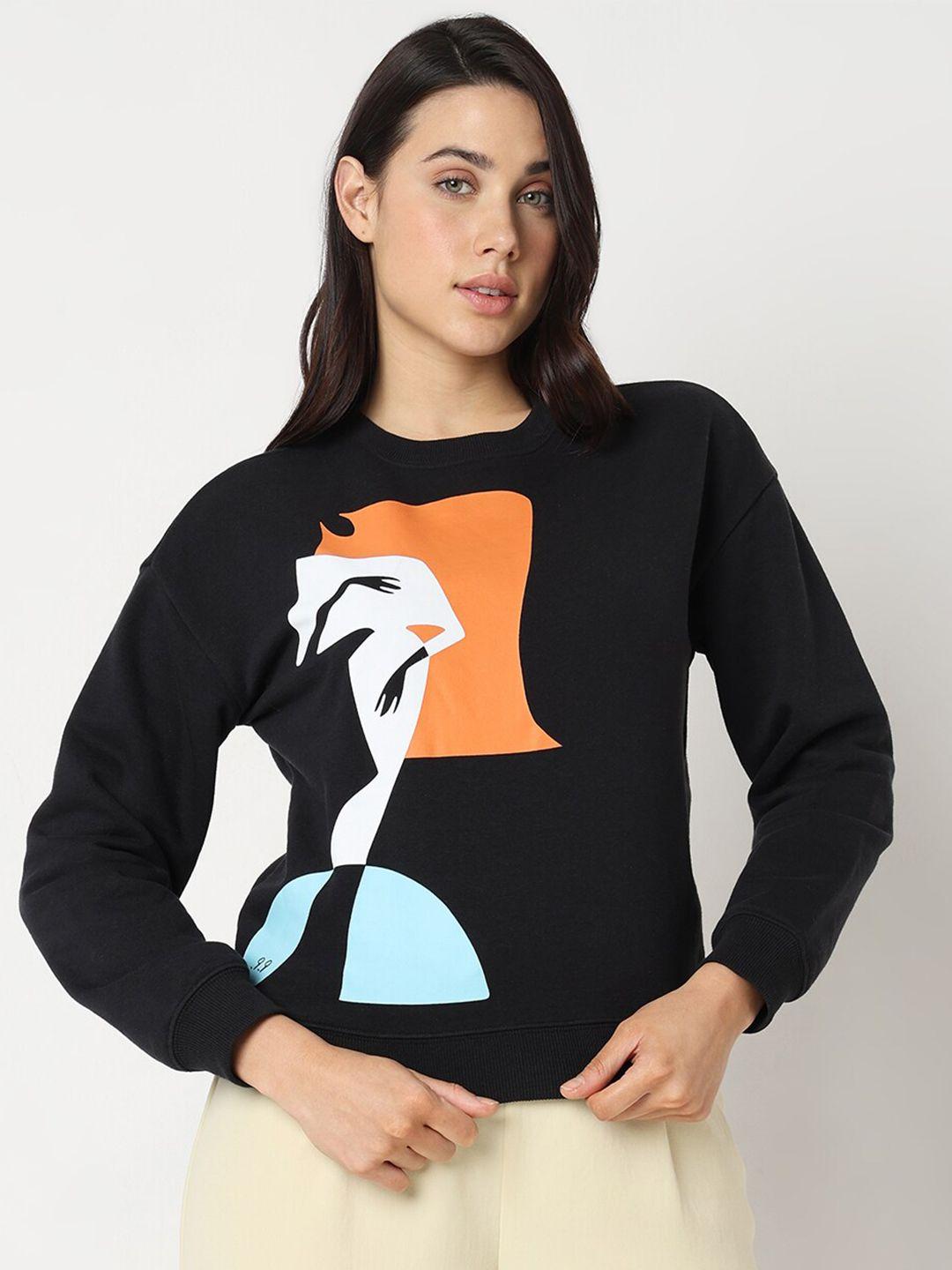 vero moda graphic printed pullover