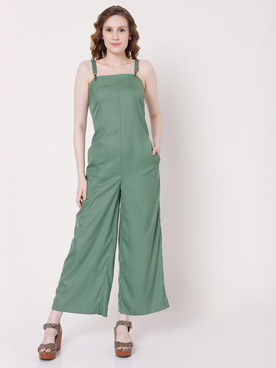 vero moda green basic jumpsuit