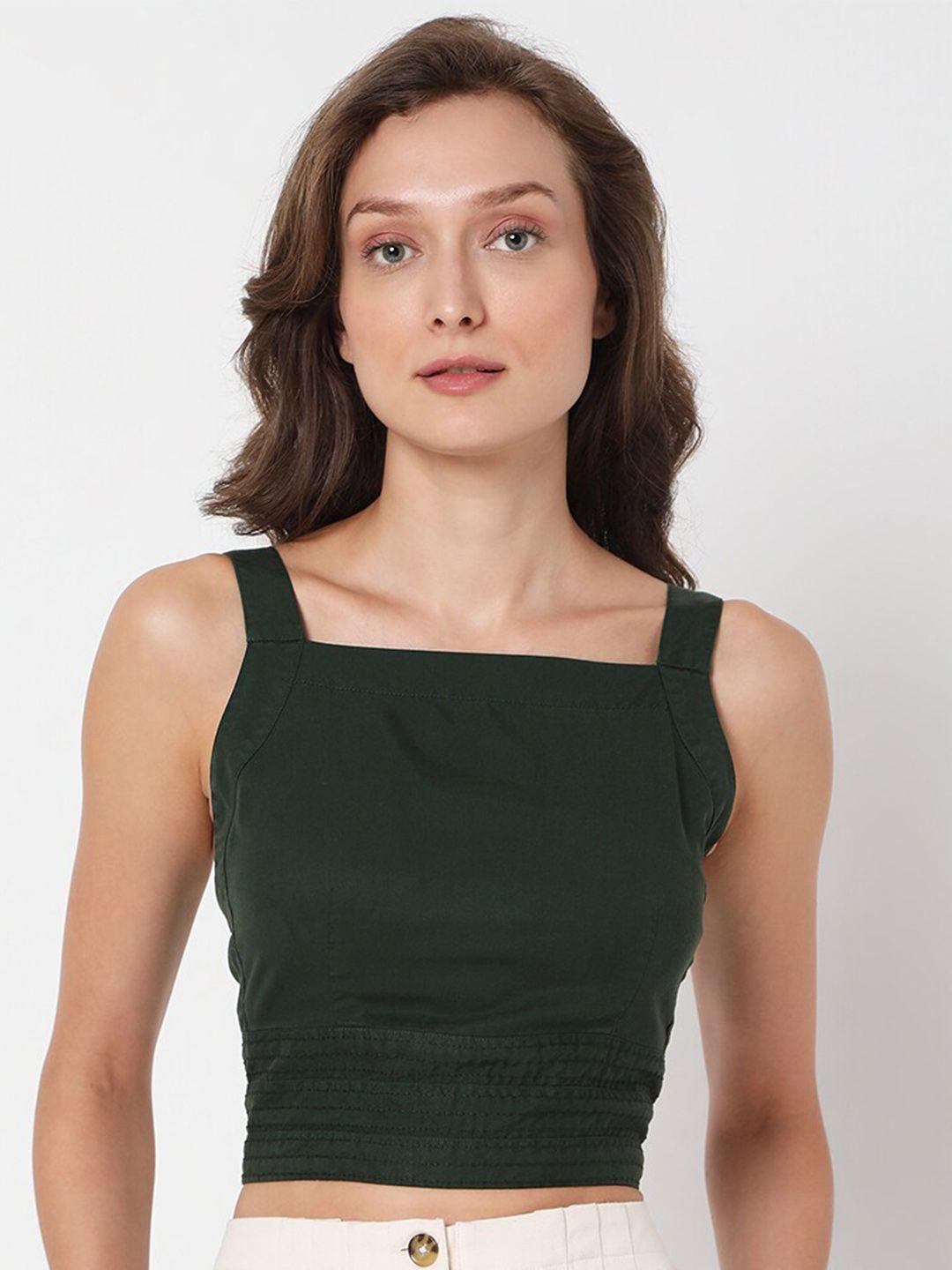 vero moda green crop top