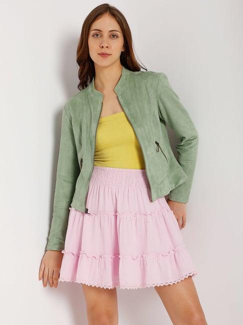 vero moda green regular fit jacket