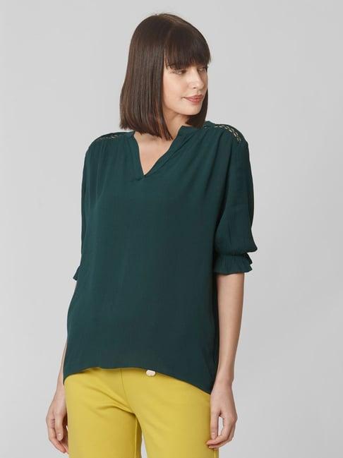 vero moda green regular fit top