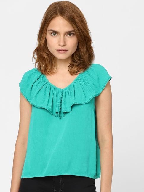 vero moda green regular fit top