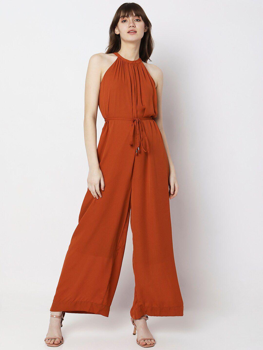 vero moda halter neck culotte jumpsuit