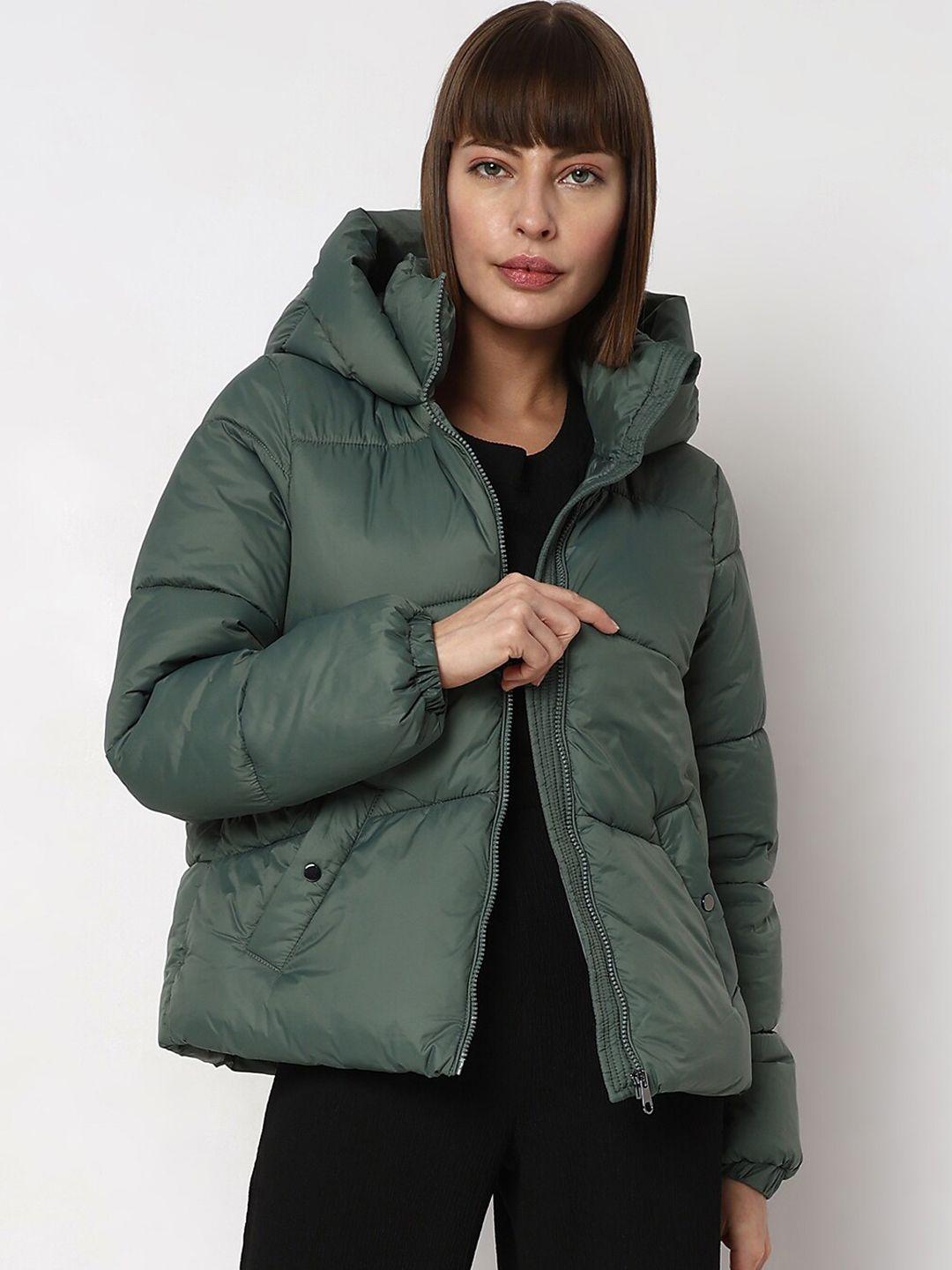 vero moda hooded long sleeves puffer jacket