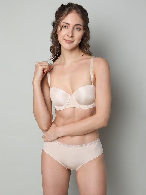 vero moda intimates beige half coverage bra