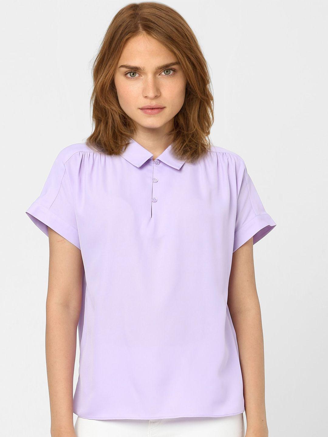 vero moda lavender extended sleeves shirt style top