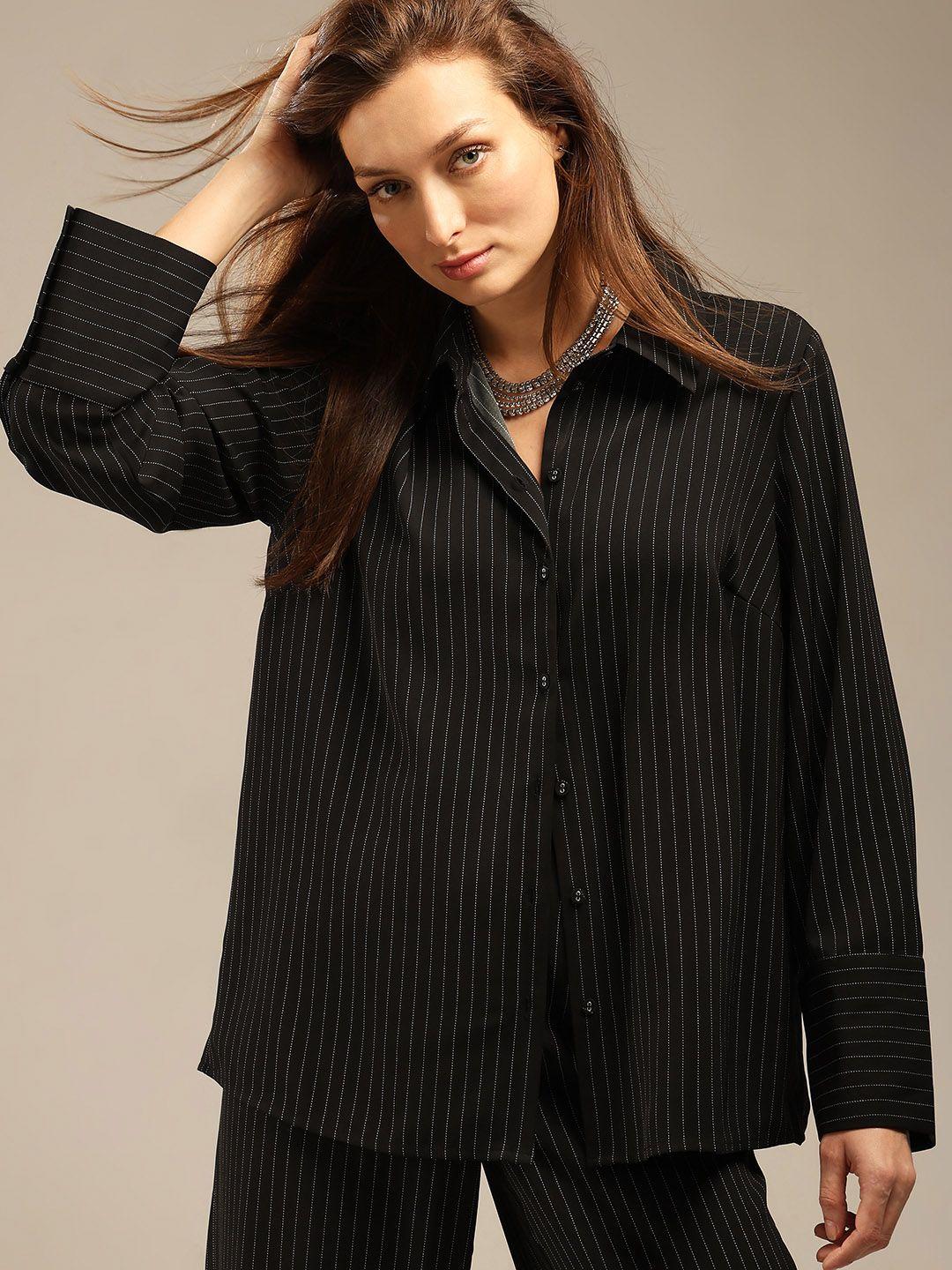 vero moda long sleeves regular fit opaque striped casual shirt