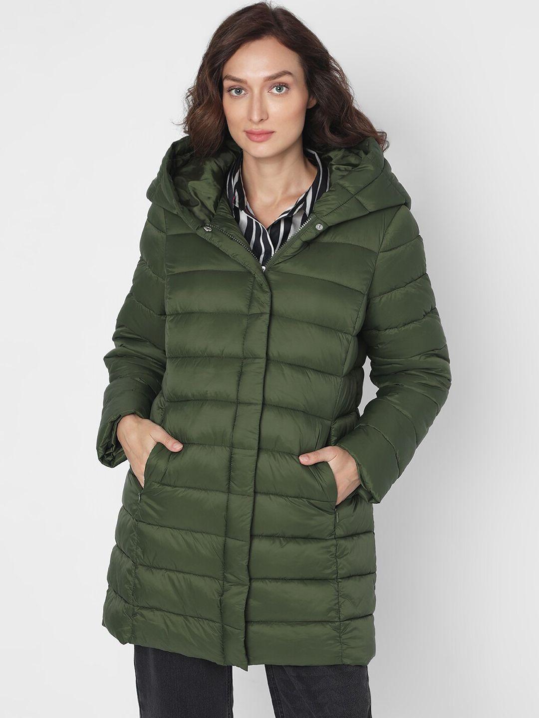 vero moda longline hooded padded jacket