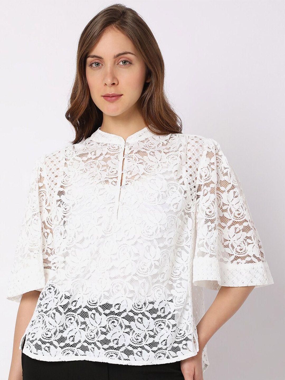 vero moda mandarin collar top