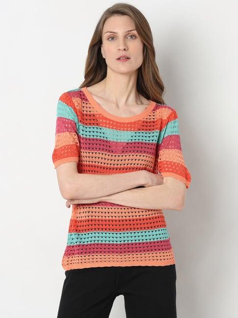 vero moda multicolor self design top