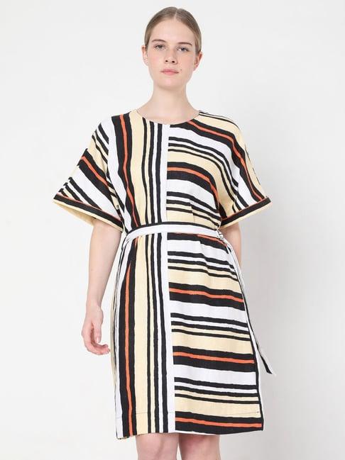 vero moda multicolor striped dress