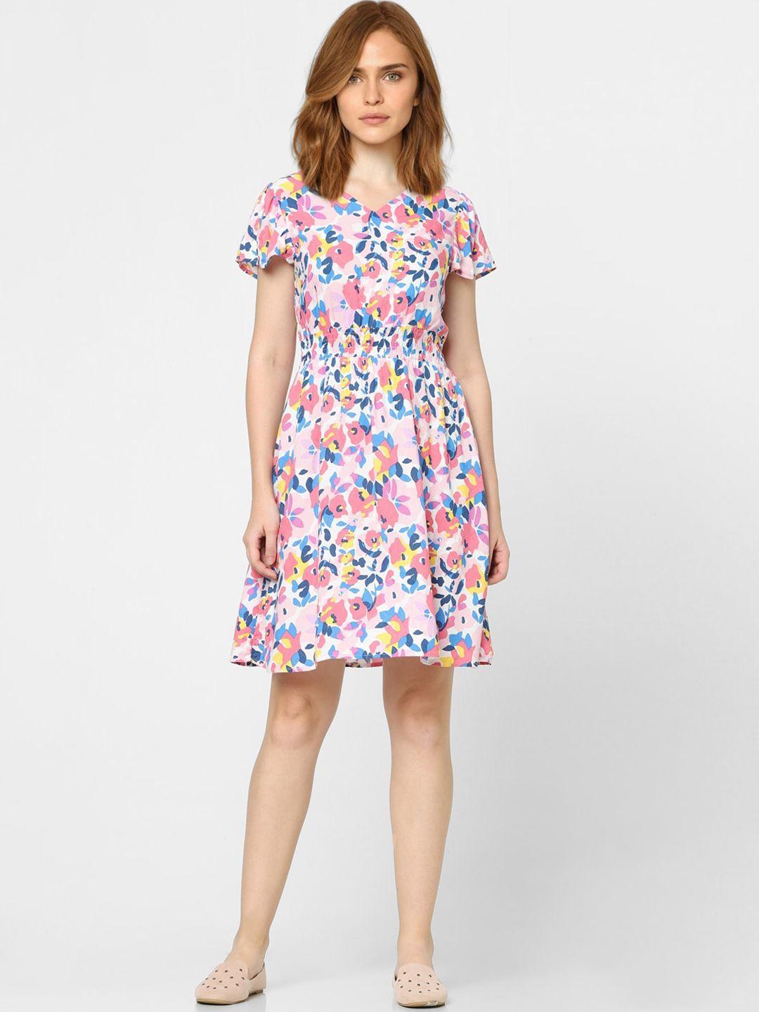 vero moda multicoloured floral dress