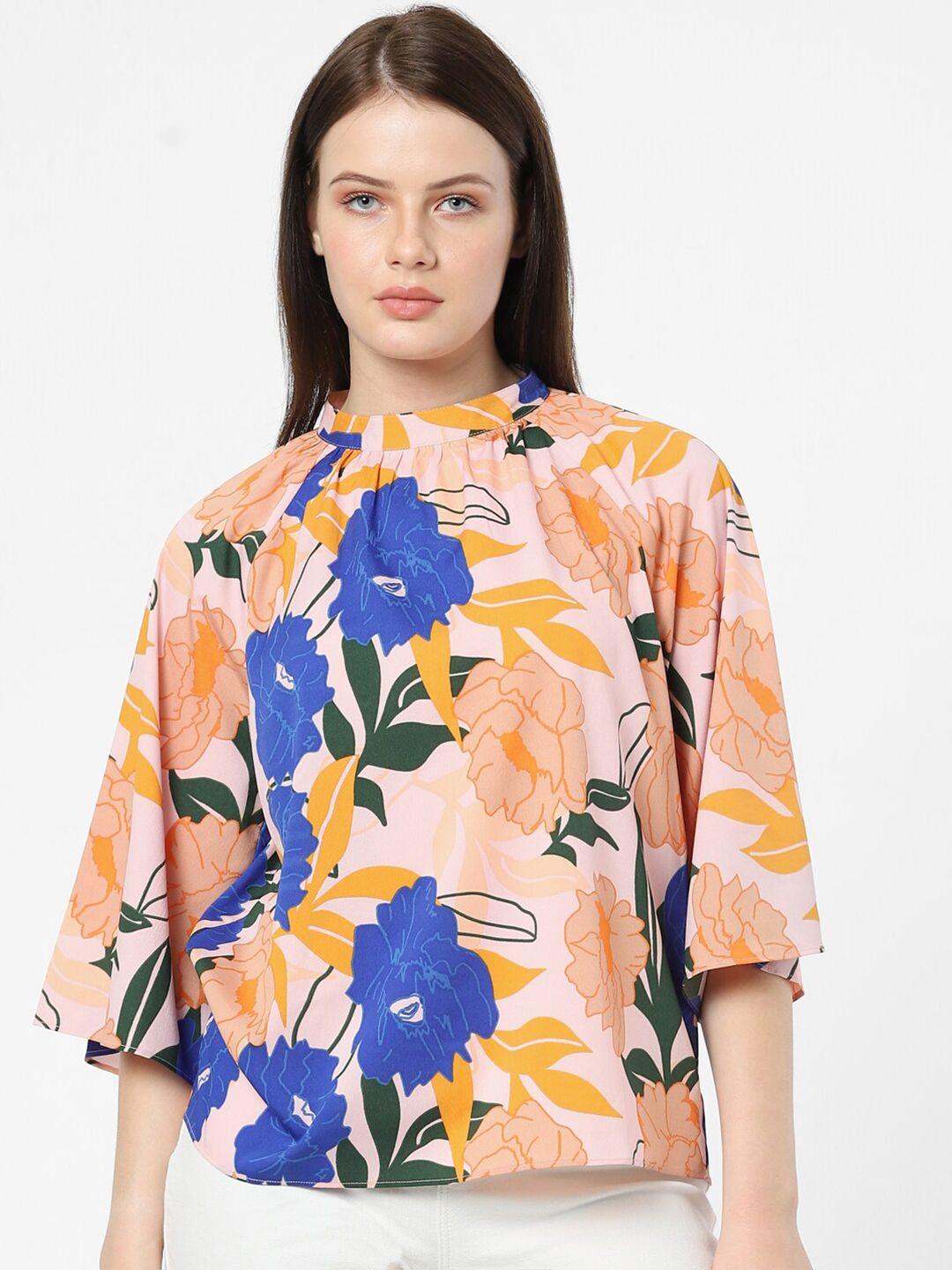 vero moda multicoloured floral printed top