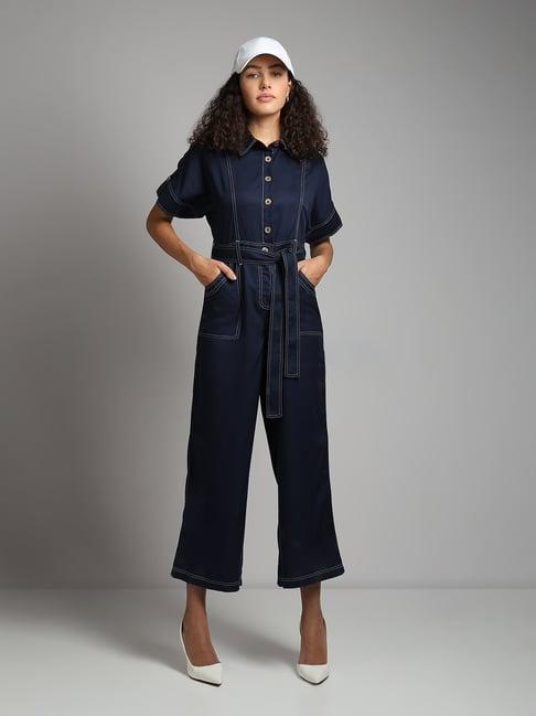 vero moda navy jumpsuit