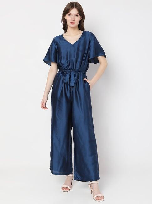 vero moda navy maxi jumpsuit