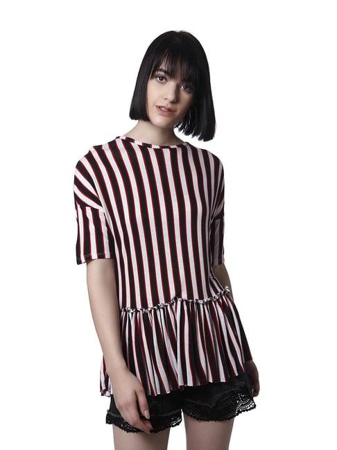 vero moda navy striped top