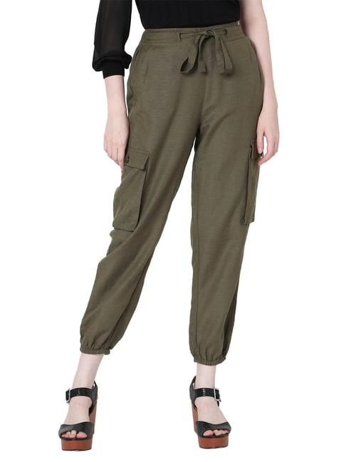 vero moda olive regular fit joggers