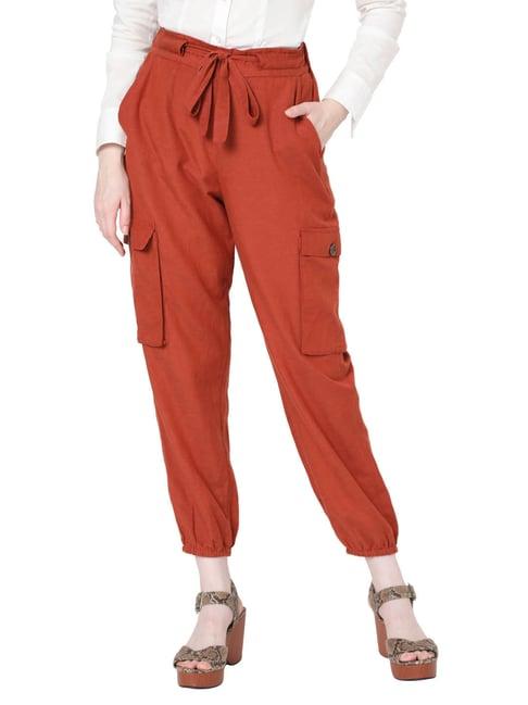 vero moda orange regular fit joggers