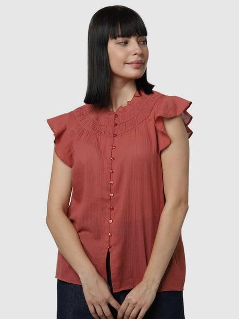 vero moda peach cotton top