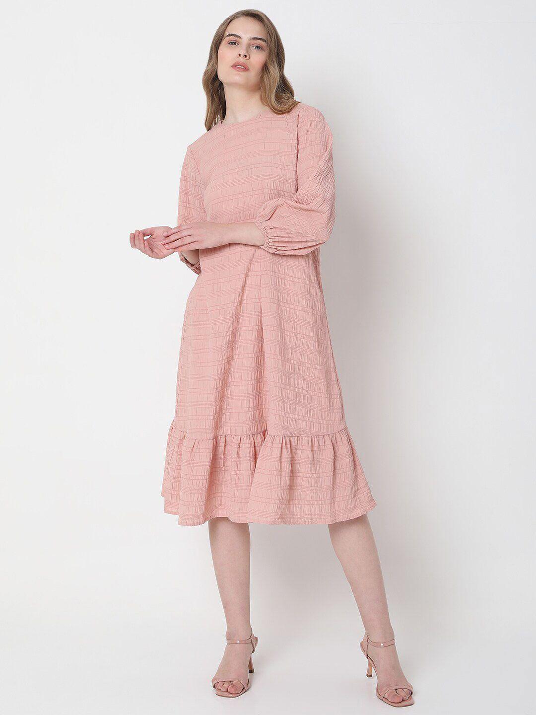 vero moda pink a-line dress