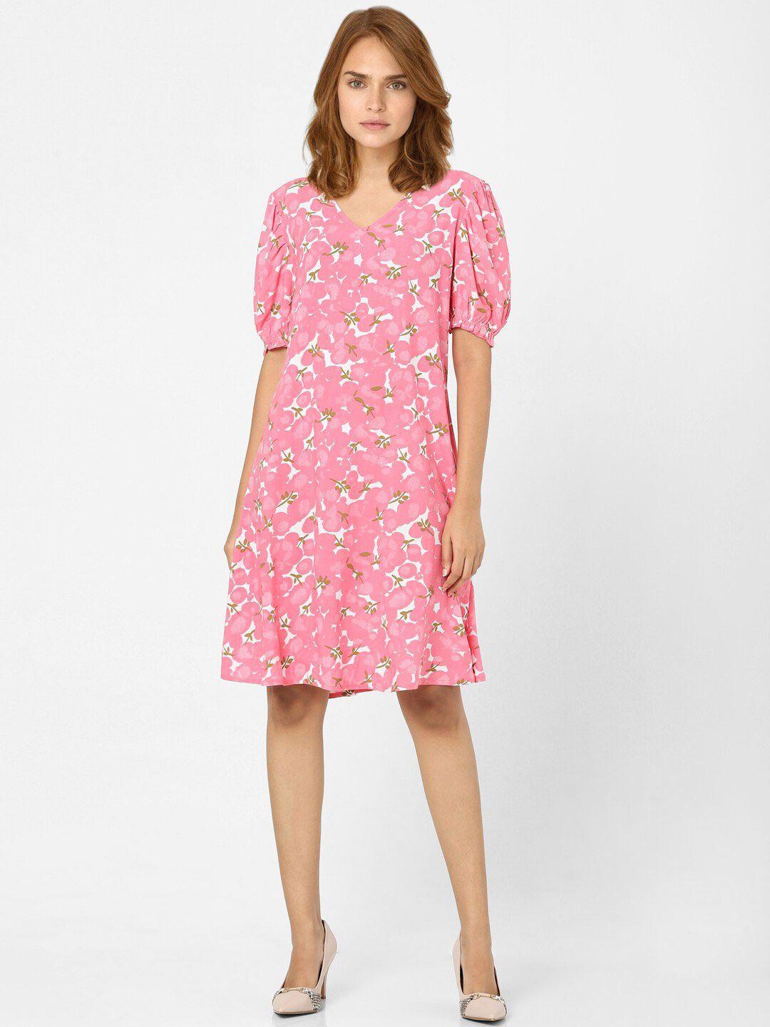 vero moda pink floral dress