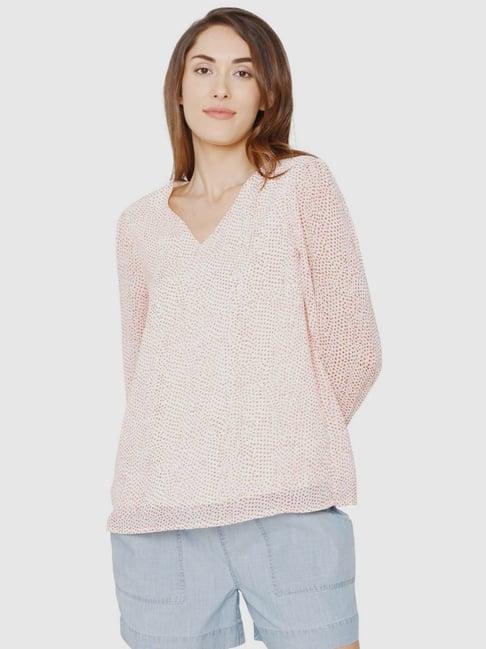 vero moda pink print top