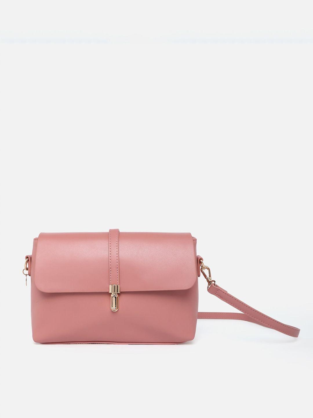 vero moda pink pu structured sling bag