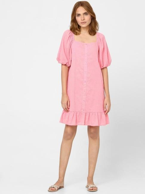 vero moda pink regular fit dress