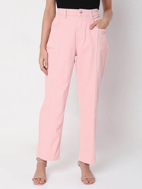 vero moda pink regular fit jeans