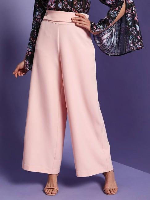 vero moda pink regular fit pants - marquee collection