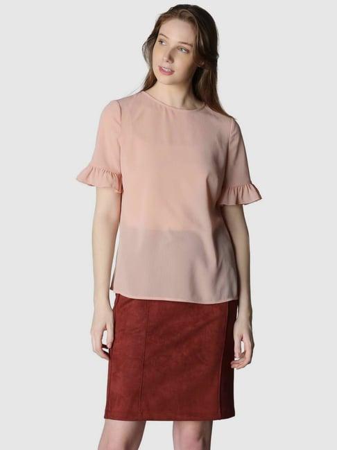 vero moda pink regular fit top