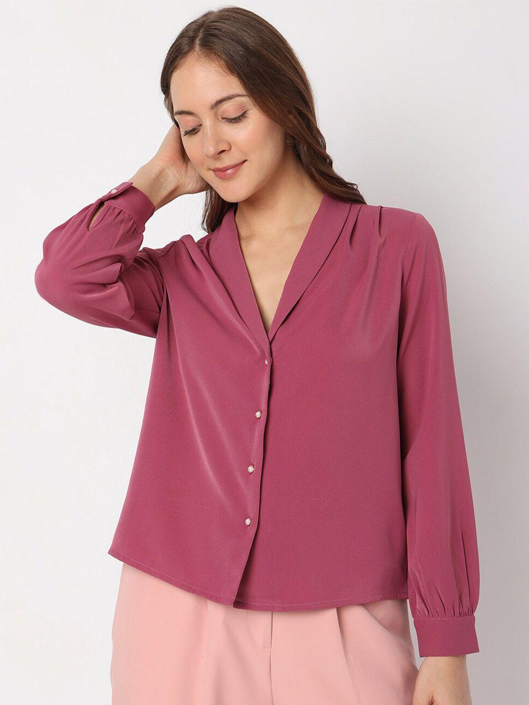 vero moda pink shirt style top