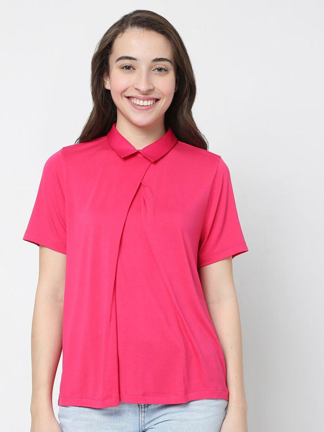 vero moda pink shirt style top