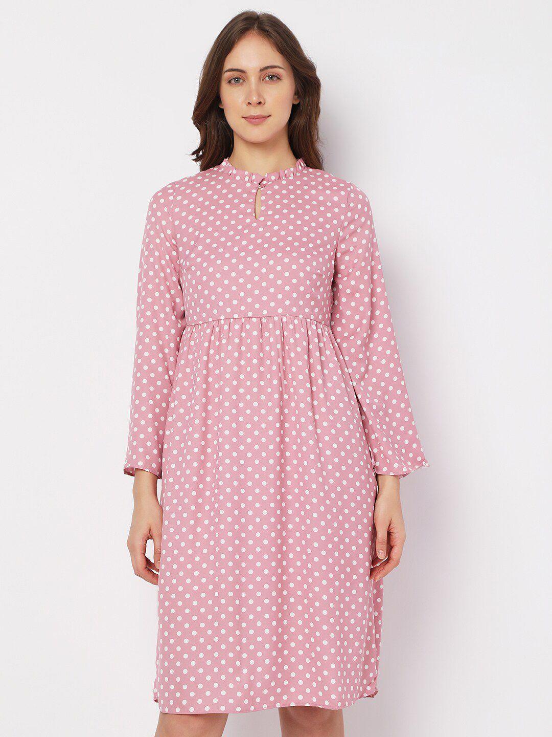 vero moda polka dots printed dress