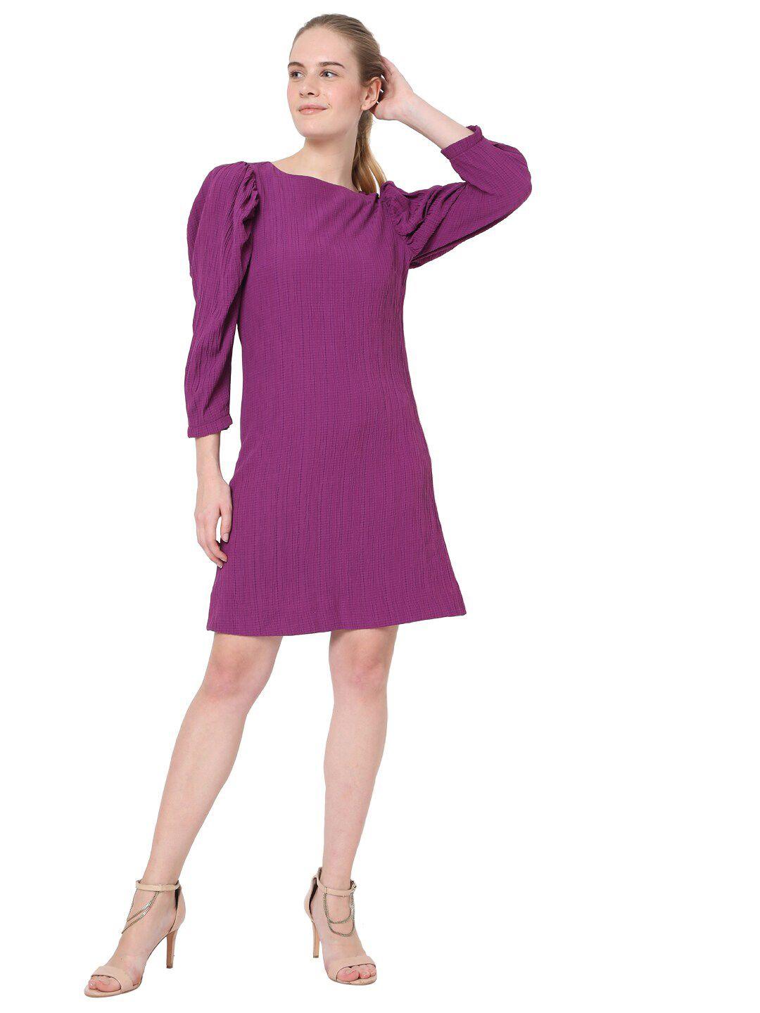 vero moda purple a-line dress