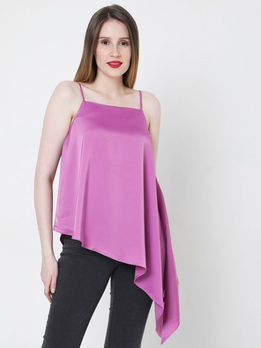 vero moda purple assymetric top