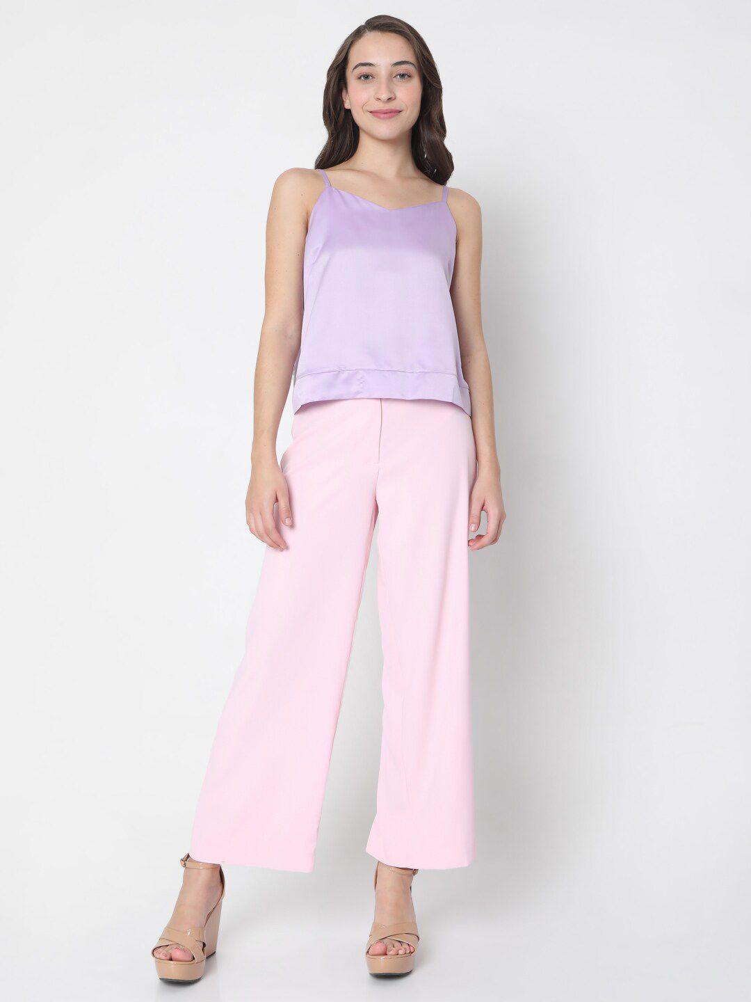 vero moda purple crop top