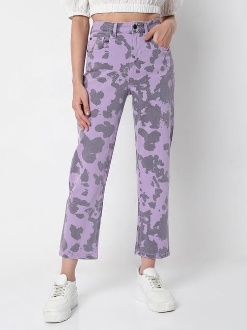 vero moda purple high rise jeans