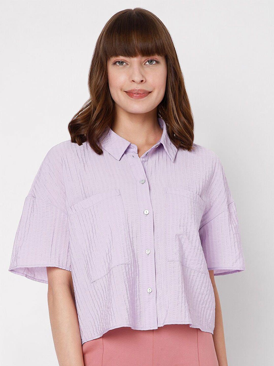 vero moda purple shirt style top