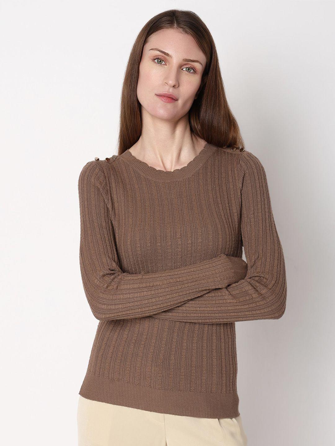 vero moda ribbed round neck pullover