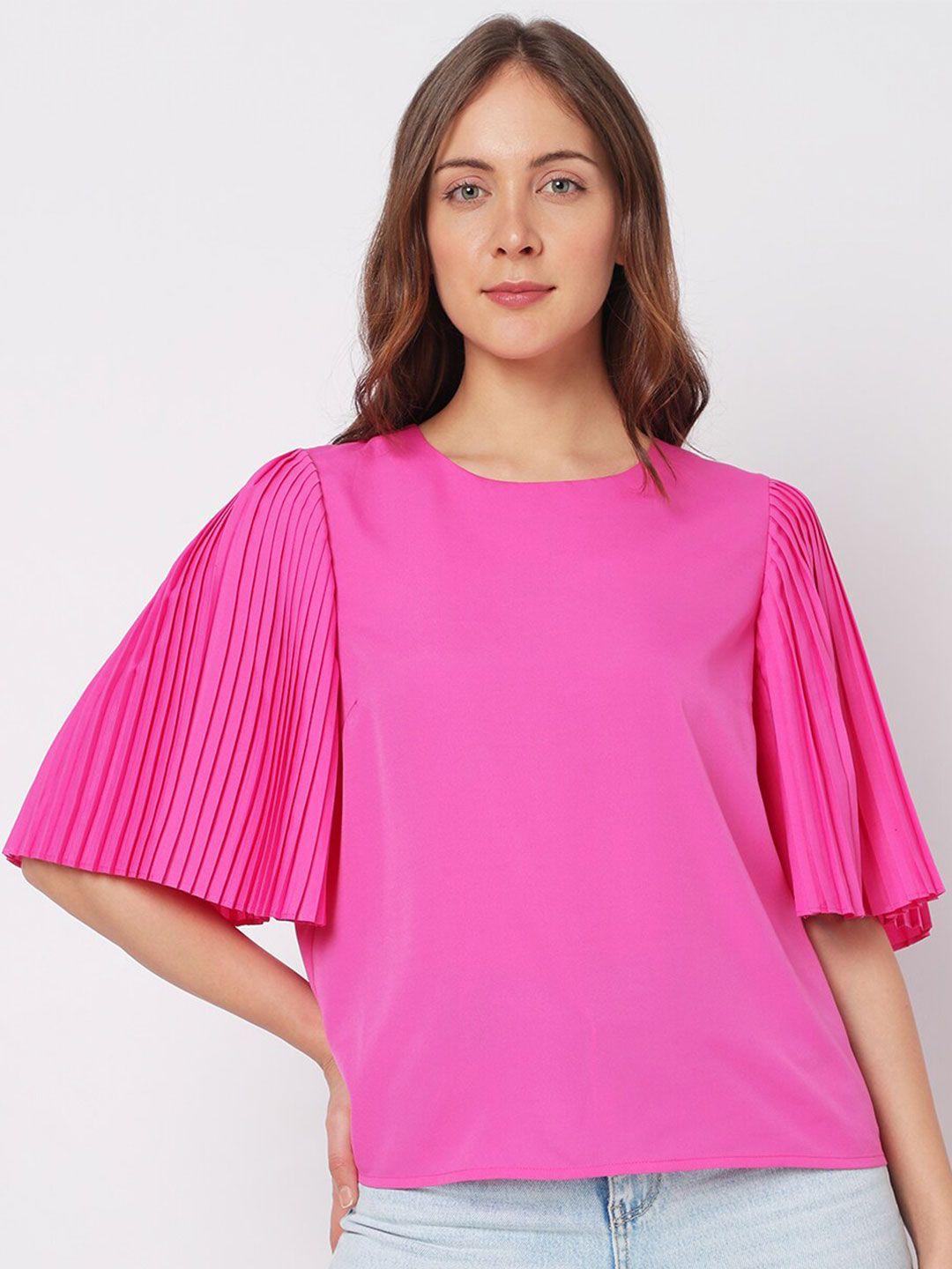 vero moda round neck flared sleeves top