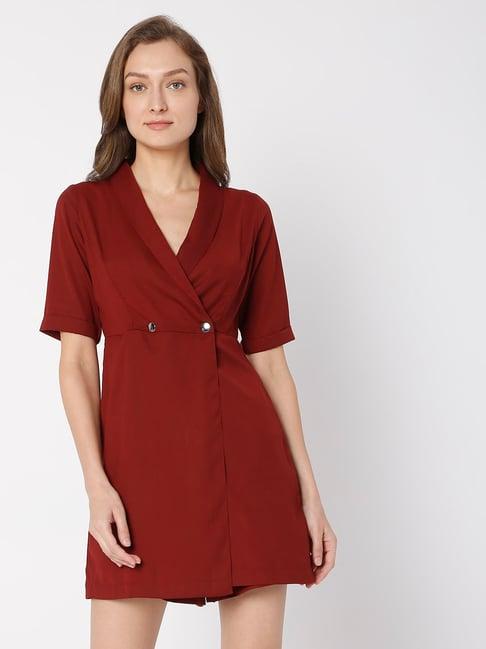 vero moda rust solid playsuit