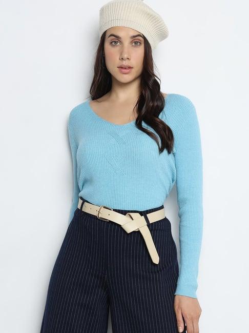 vero moda sky blue regular fit sweater
